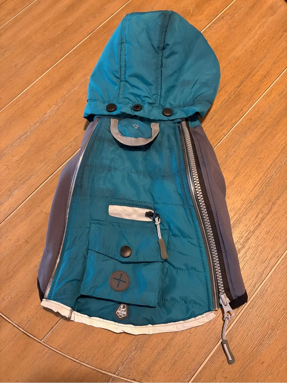 Arcadia Trails Teal Dog Coat with Detachable Hood
